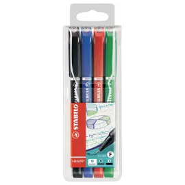 4  Set van 4 SENSOR F fineliners - Geassorteerde kleuren - STABILO 