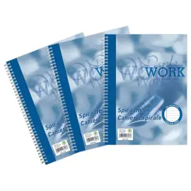 Spiraalnotitieboek Work A4, 70g, 200 pagina's, gelijnd 
