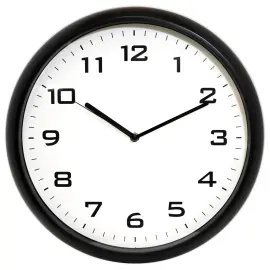 Geruisloze wandklok FIDUCIAL zwart &Oslash; 38 cm. 