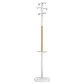 Kapstok ACCESS 6 kleerhaken - wit/beuk 