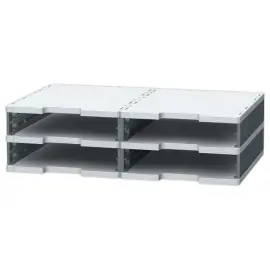 2  Modules om 4 kasten op 2 kolommen te monteren. 
