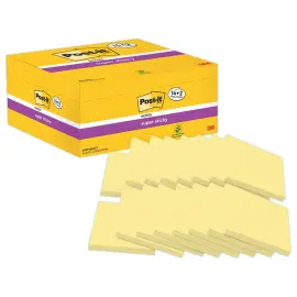 016 Super sticky herpositioneerbare memoblaadjes 76x127 mm Geel - 2 gratis 