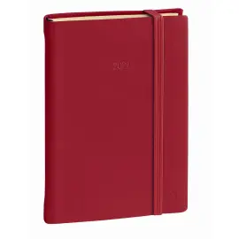 Weekagenda QUO VADIS SILK - 16 x 24  cm - Rood 
