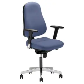 Gemonteerde synchrone stoel Bizzi met armleuningen inbegrepen - Blauw 