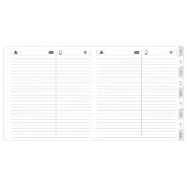 Telefoonrepertorium met indextabs - 16 x 16 cm 