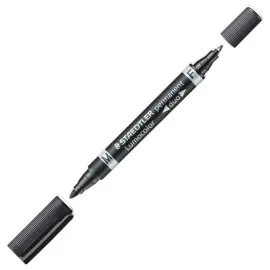 Permanente marker STAEDTLER duo - kogelpunt + fijne punt 