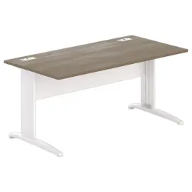 Bureau Buenos Aires - 160 x 80 cm - Walnoot blad en wit onderstel - FIDUCIAL OFFICE SOLUTIONS 