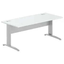 Bureau BUENOS AIRES - Blad grijs en aluminium poten - 180x80 cm 