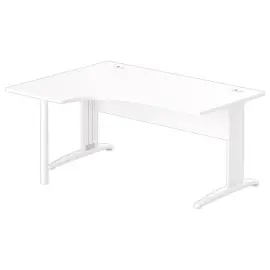 Bureau BUENOS AIRES compact terug naar links wit/wit, L160 