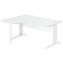 Bureau BUENOS AIRES compact retour naar links grijs/wit, L160 