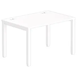 Bureau BRUXELLES 120 x 80 wit - witte poten 