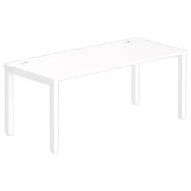 Bureau BRUXELLES 180 x 80 wit - witte poten 