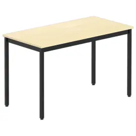 Rechthoekige multifunctionele tafel 120 x 60 beuken / zwart 