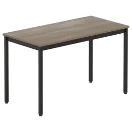 Rechthoekige multifunctionele tafel 120 x 60 walnoot / zwart 