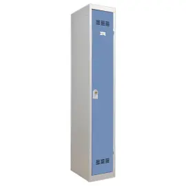 Kledingkast industrie schoon 1 kolom H.180 x B.30 cm blauw 