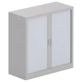 Lage roldeurkast - 100 x 100 cm  - Alu / Grijs 