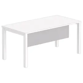 Melamine achterwand L 160 aluminium 