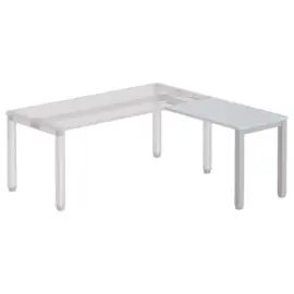 Retour BRUSSEL 98 x 60 grijze plaat - aluminium poten 