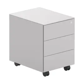 Mobiel ladeblok van metaal met 3 aluminium laden, gemonteerd 