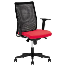 Stoel INTRATA synchroon - Armsteunen - Gemonteerd - Rood / Zwart 