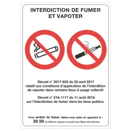 Signalisatiebord "Verboden te roken en te vapen" 