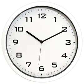 Stille Quartz Klok 38 cm FIDUCIAL wit 