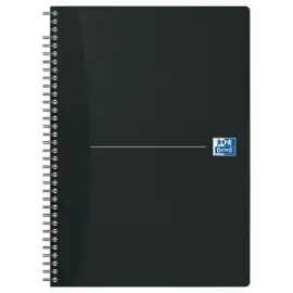 Spiraalschrift A4 Essentials - 5 x5 - 180 pagina's - Zwart - OXFORD 