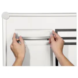 5  Magnetische hoezen Duraframe Top formaat A4 portret zilver 