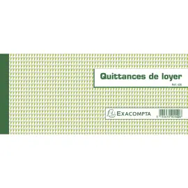 Bedrukt doorschrijfboekje Quittances de loyer - 50 vellen - EXACOMPTA 