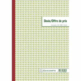 Bedrukte doorschrijfboek "Devis/Offres de prix" - EXACOMPTA 