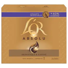2  Pakken gemalen koffie L'Or Absolu - 2 x 250 g - L'OR 