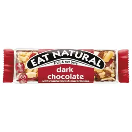 12 EAT NATURAL PURE CHOCOLADE CRANBERRIES MACADAMIA NOTEN 40gr 