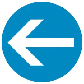 Vloermarkering adhesief verplichte richting 