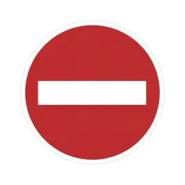 Ronde PVC adhesieve paneel &oslash; 280mm Verboden toegang 