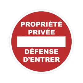 Ronde PVC plakplaat &oslash; 280mm Priv&eacute; eigendom 