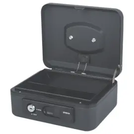 Muntencassette 2 compartimenten met zwarte drukknopopening 