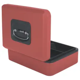 Muntencassette 3 compartimenten met rode drukknopopening 