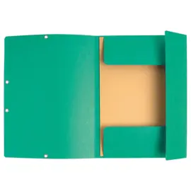 10  Mappen 3 kleppen met elastieken 360 g - Rug van 1,5 cm - Assorti - EXACOMPTA 