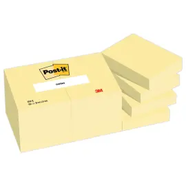 012 Herpositioneerbare memoblaadjes - 12 blokken - 38 x 51 mm - Pastelgeel - POST-IT 