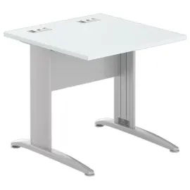 Tafel 80 x 80 grijs - aluminium poten 