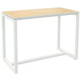 Hoge tafel Easydesk - 150 x 75 cm - Wit onderstel en beuken blad - PAPERFLOW 