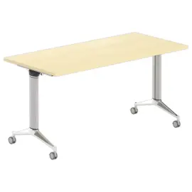 Klaptafel met wielen - 150x70 - Beuken/aluminium 