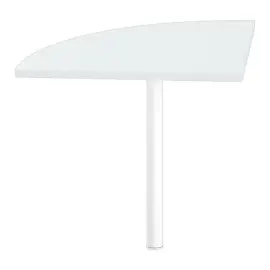 Hoekverbinding bureau 1 voet grijs/wit 