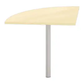 Hoekverbinding bureau 1 voet beuk/alu 