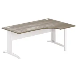 Bureau BUENOS AIRES compact terug naar rechts noten/wit, L180 