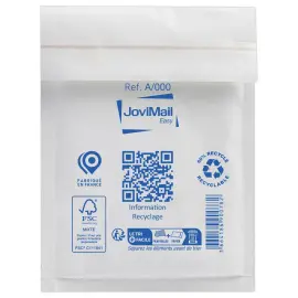 200  Witte gewatteerde omslagen met luchtkussens Sealed Air - 110x160 mm - JOVIMAIL 