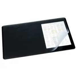 Bureauonderlegger met anti-reflecterende zachte flap -PVC -zwart 