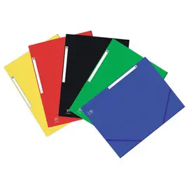 10  mappen met 3 flappen en elastiek OXFORD Eurofolio - 5 kleuren 