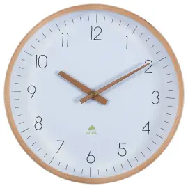 Wandklok 30 cm houten wijzerplaat 