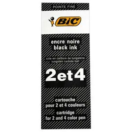 Navulling voor 4 kleuren pen - Fijne punt zwart - BIC 